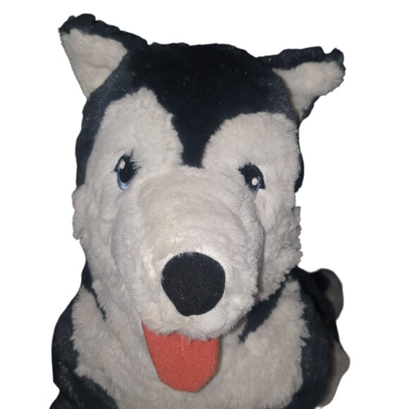 Ikea Lg Siberian Husky Dog Plush 22.5" Soft Stuffed Animal Realistic Gray White - Picture 4 of 9